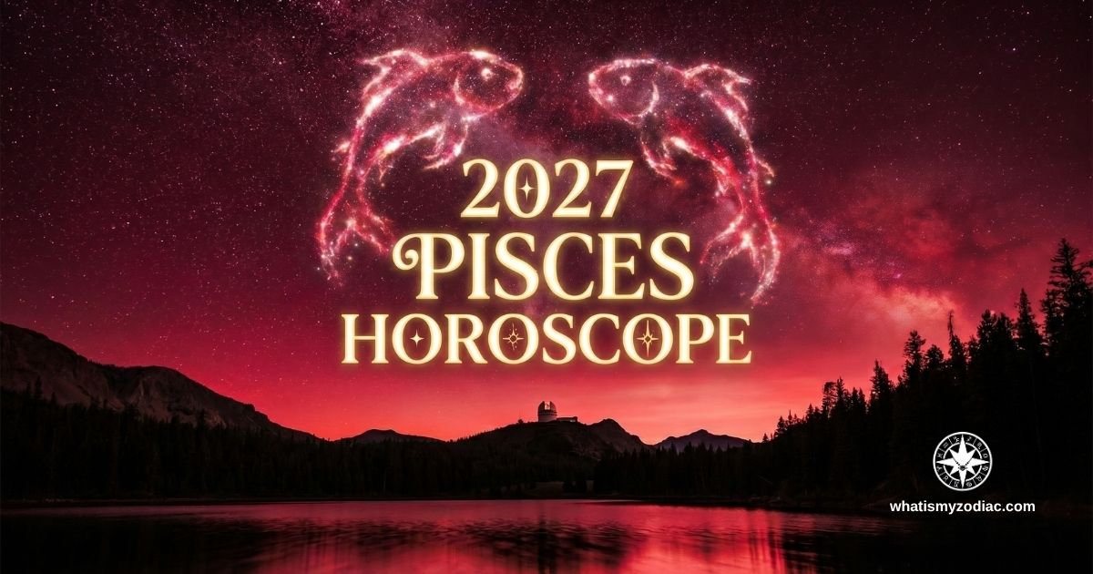 Pisces 2027 annual horoscope — Jupiter in Leo expands the 6th house of health and work, Total Solar Eclipse in Leo seeds a new career chapter, Jupiter enters Virgo 7th house partnerships in July